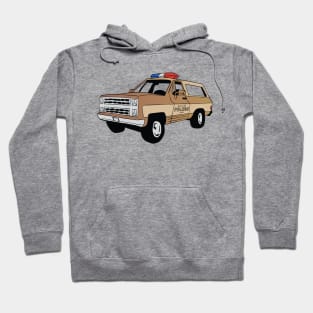 Stranger Things Hopper Ford Bronco Police Truck Hoodie